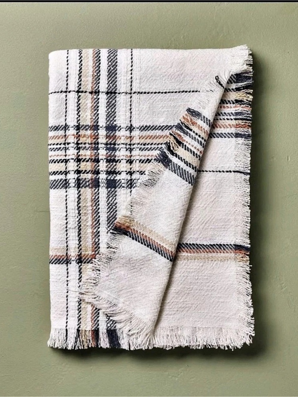 Hearth & Hand with Magnolia Plaid Woven Throw Blanket